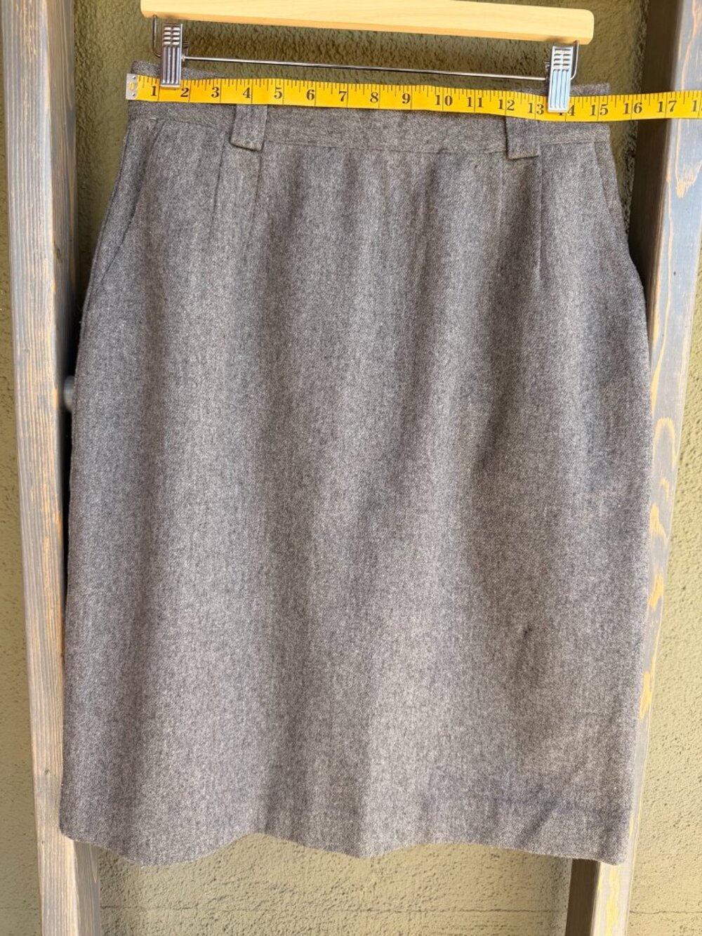 Vintage Norton McNaughton Wool Skirt | Size 14 | Gray | Fully Lined | 31" Waist